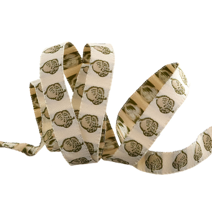 PREORDER - Lil' Nutty in Cream - 3/8" width - The Great Outdoors by Stacy Iest Hsu - One Yard