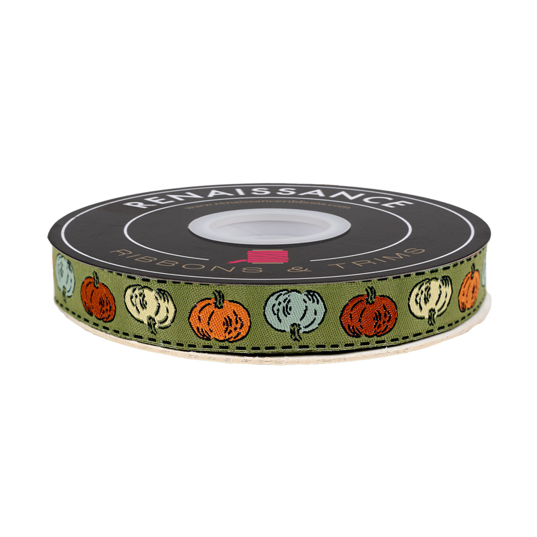 PREORDER - Home Sweet Haunt - Petite Pumpkin - 5/8" width - by Stacy Iest Hsu - One Yard