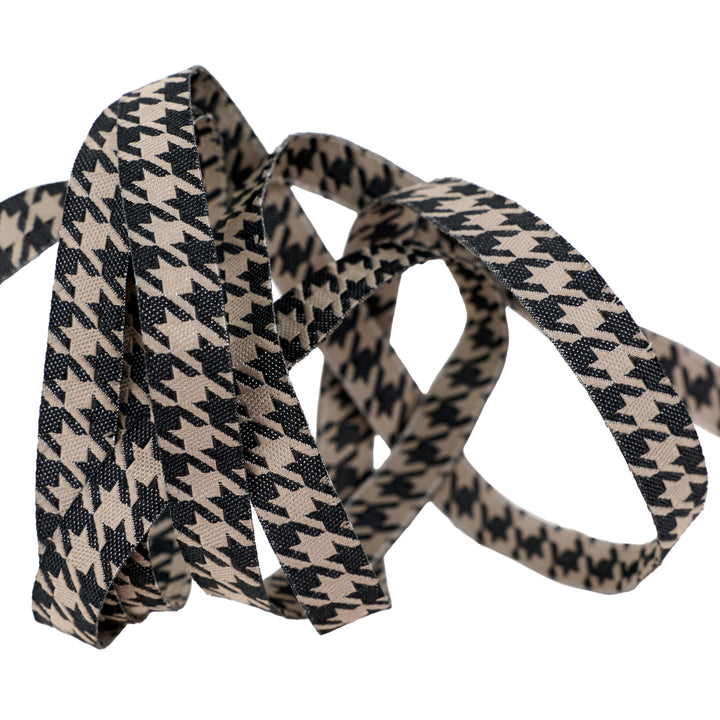 PREORDER - Home Sweet Haunt - Hounds Tooth in Charcoal - 3/8" width - by Stacy Iest Hsu - One Yard