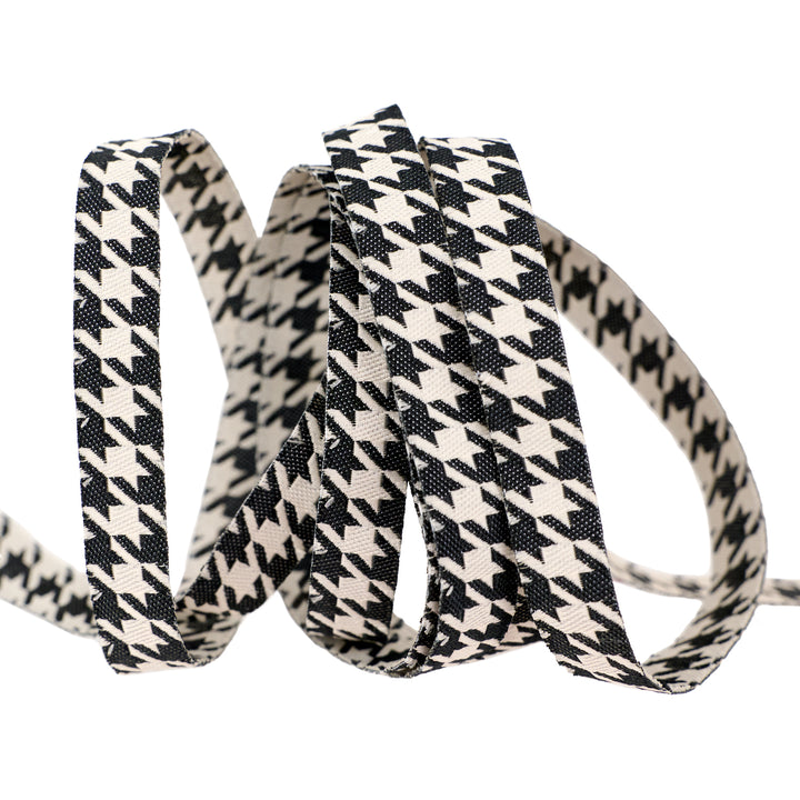 PREORDER - Home Sweet Haunt - Hounds Tooth in Cream - 3/8" width - by Stacy Iest Hsu - One Yard