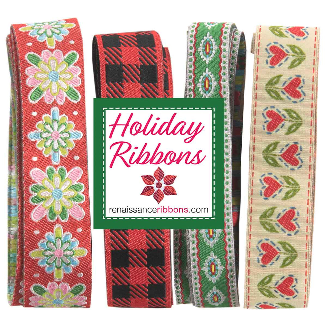Holiday Fabrics and Ribbons Green Bundle