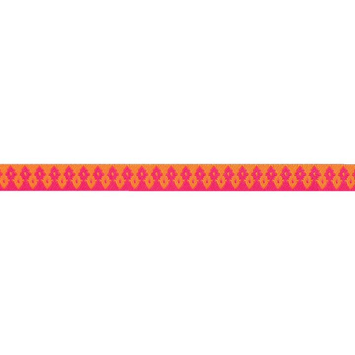 Hot Pink and Orange Wanderer ribbon - 3/8" -by the yard