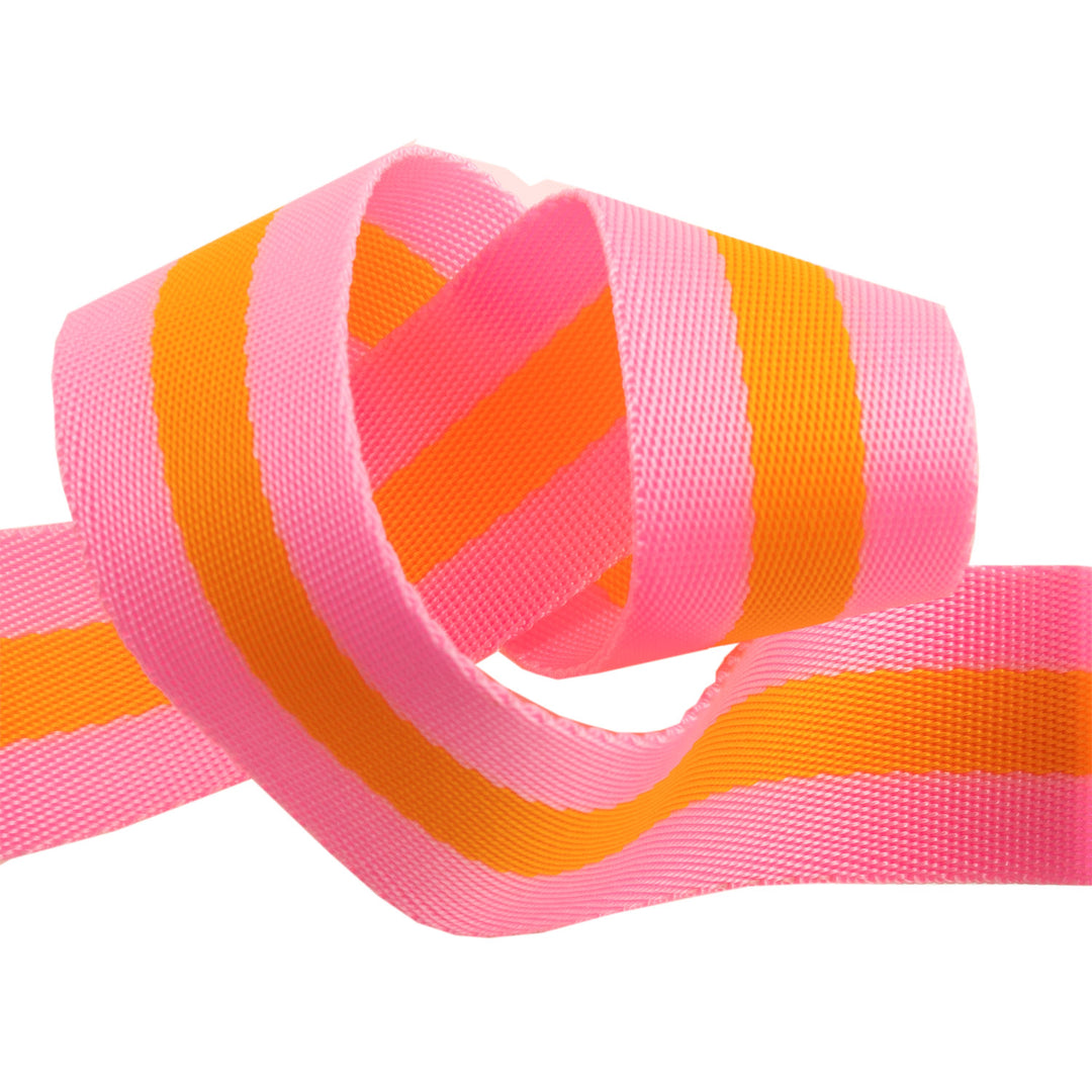 Pink and Orange - 1.5" - Tula Pink Webbing - 1 Yard