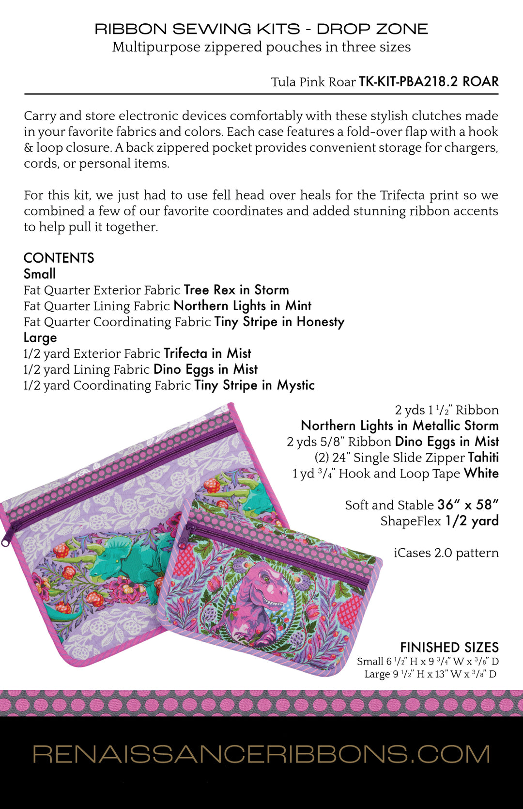 Sewing Kit - iCases 2.0 in Tula Pink's Roar