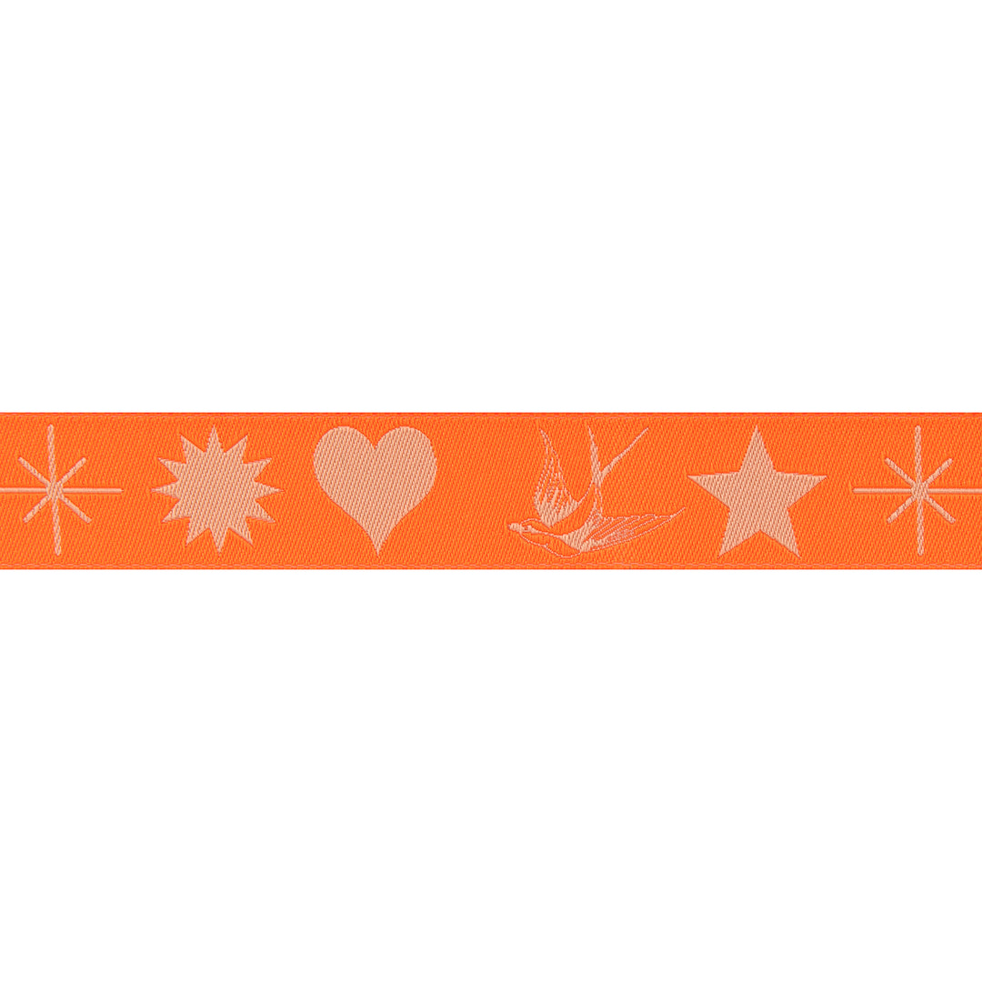 Fairy Flakes in Lunar/Orange - 7/8" width - Tula Pink EverGlow - by the yd