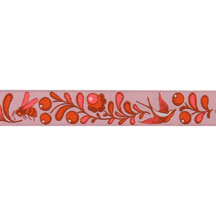 Birds & Bees in Cosmic/Pink - 7/8" width - Tula Pink EverGlow - by the yd