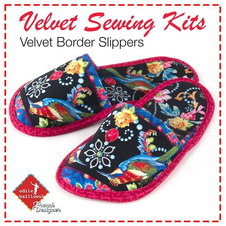 Velvet Slippers Kit -Queen's Garden