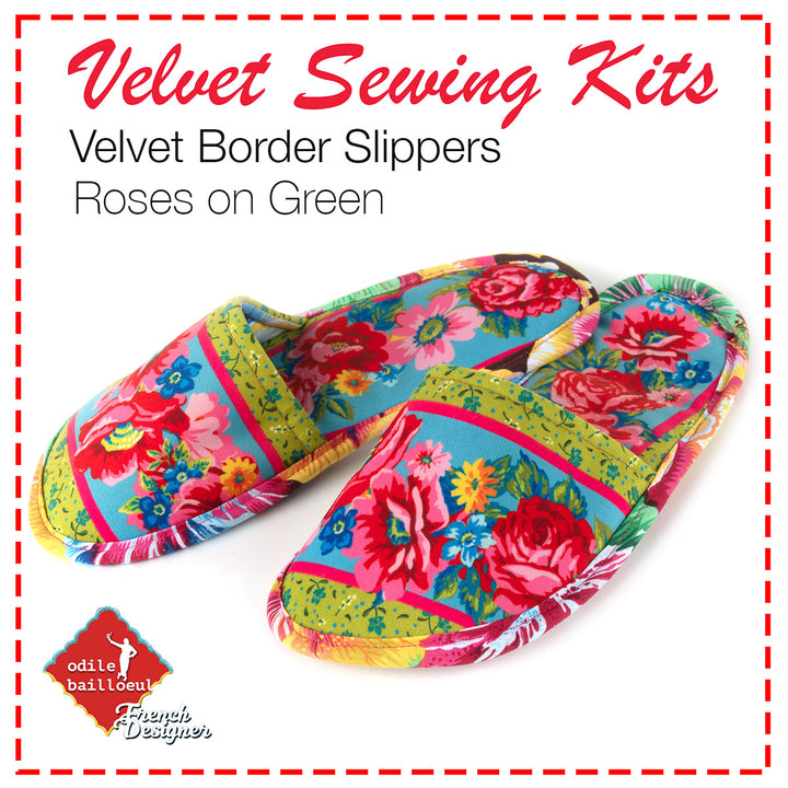 Velvet Slippers Kit -Pink Roses
