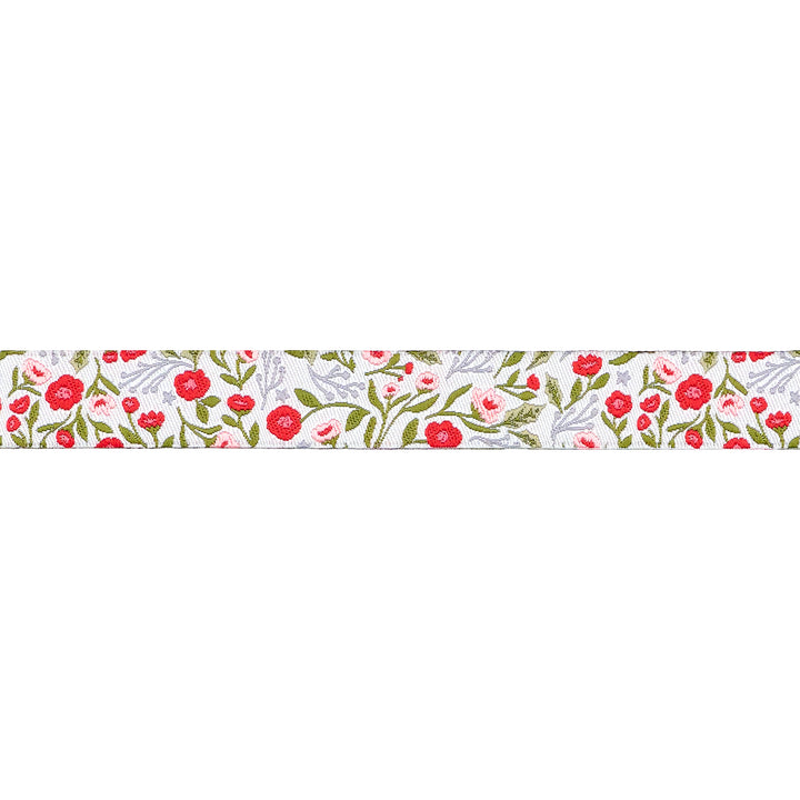 PREORDER - Berry and Pine - Christmas Posies in Winter - 5/8" width - by Lella Boutique - One Yard