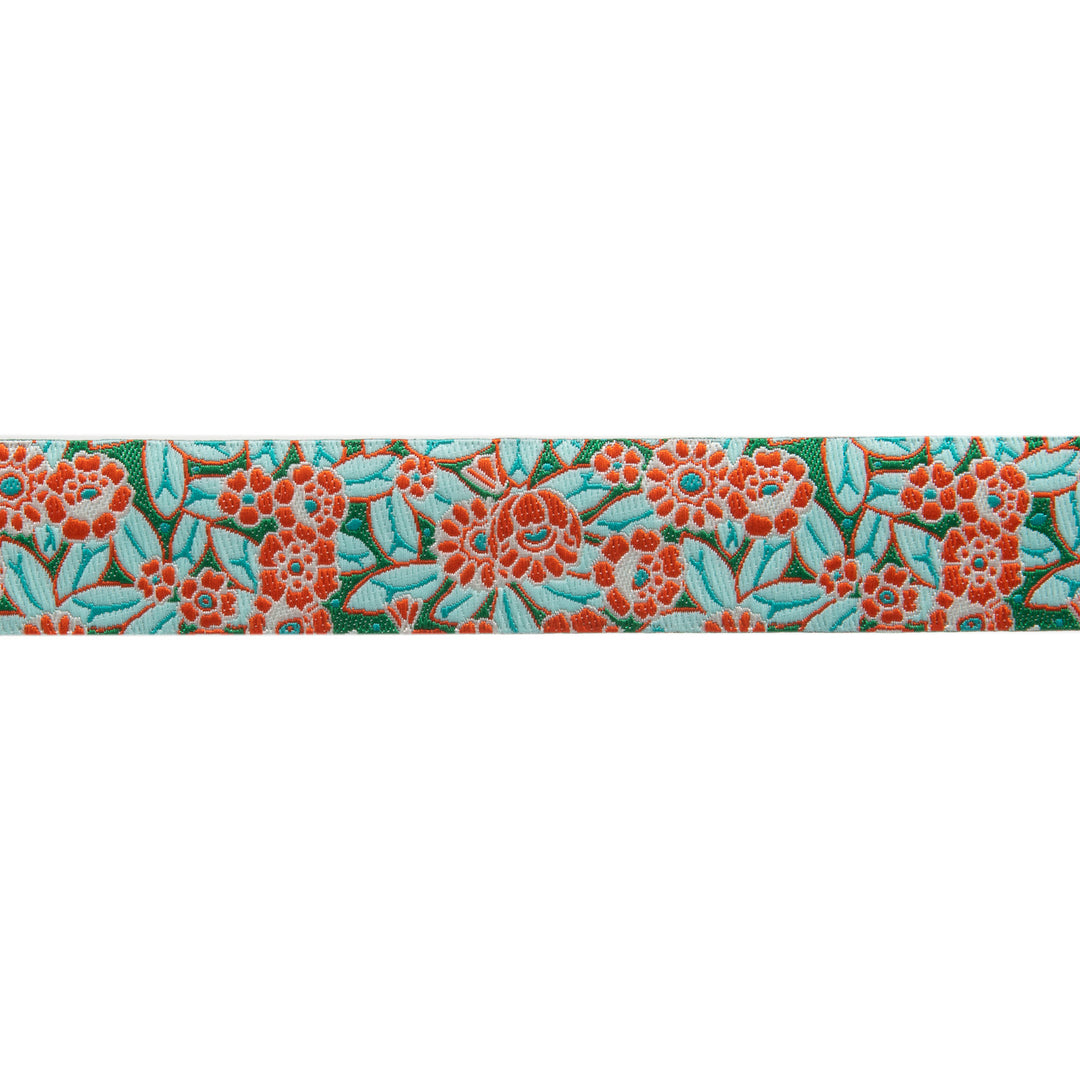 Orange Camellia Ribbon by Amy Butler - 7/8" -by the yard