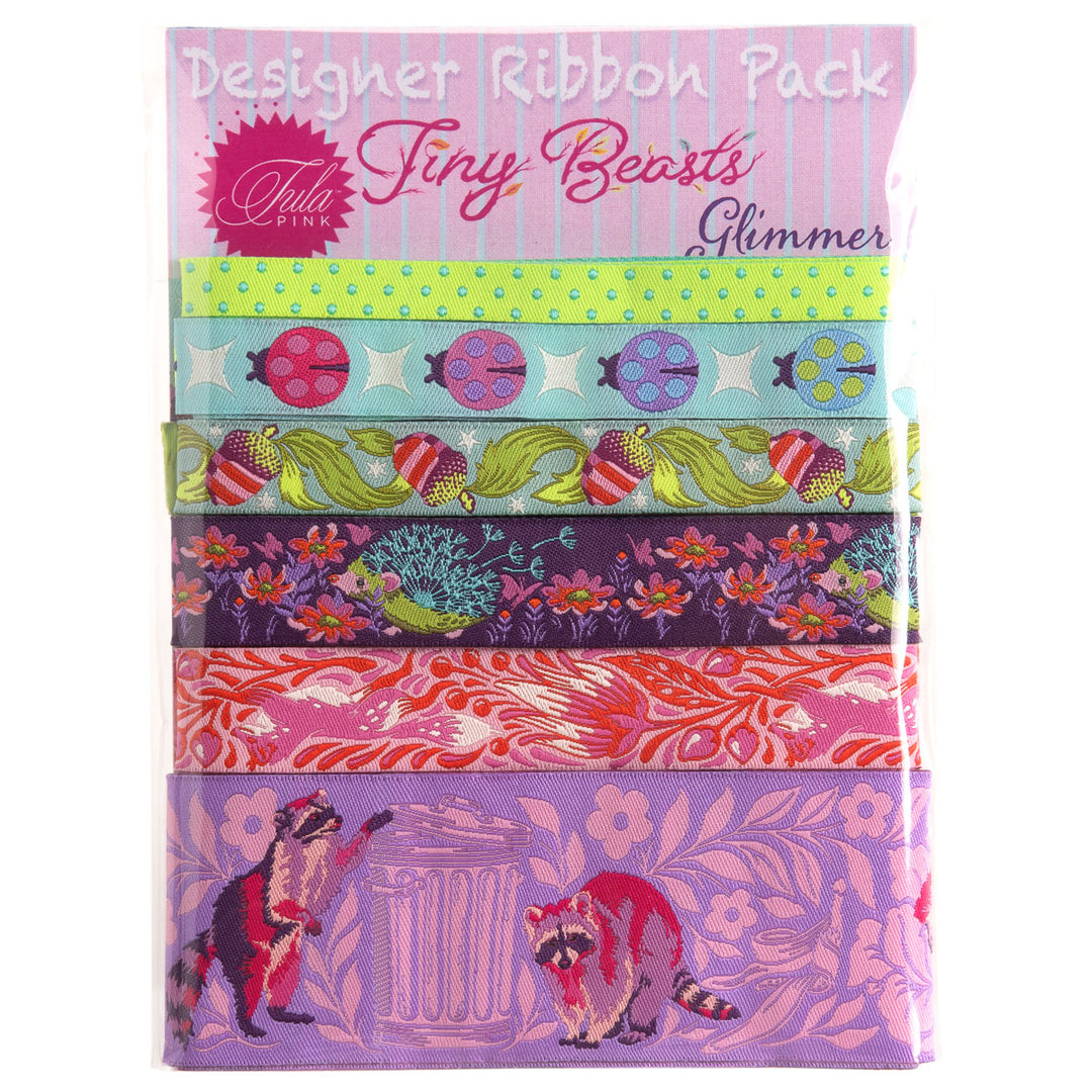 Tula Pink - Tiny Beasts Glow-Designer Pack - Renaissance Ribbons