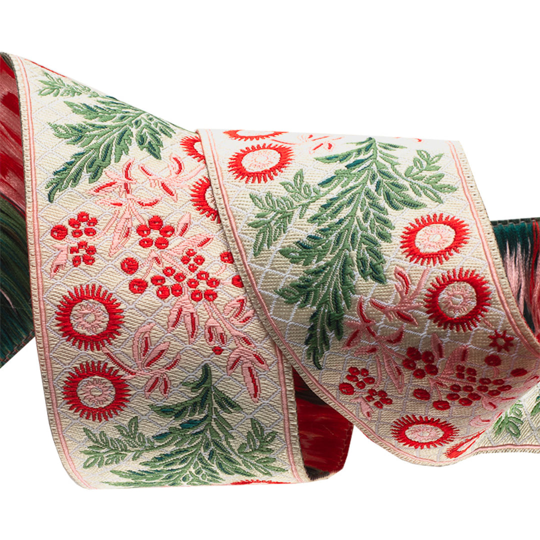 Red & Green Holiday Garland 1-1/2" - by the yard
