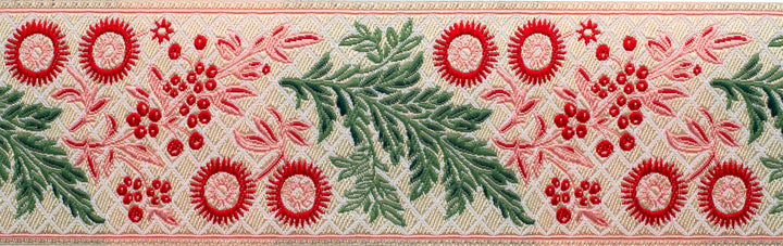 Red & Green Holiday Garland 1-1/2" - by the yard