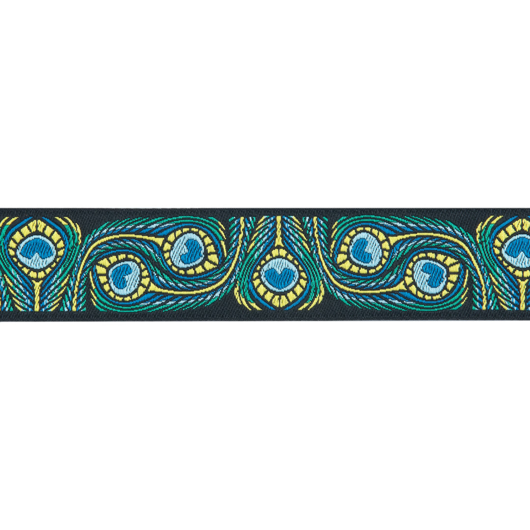 Peacock Feather Turquoise - 7/8" -by the yard