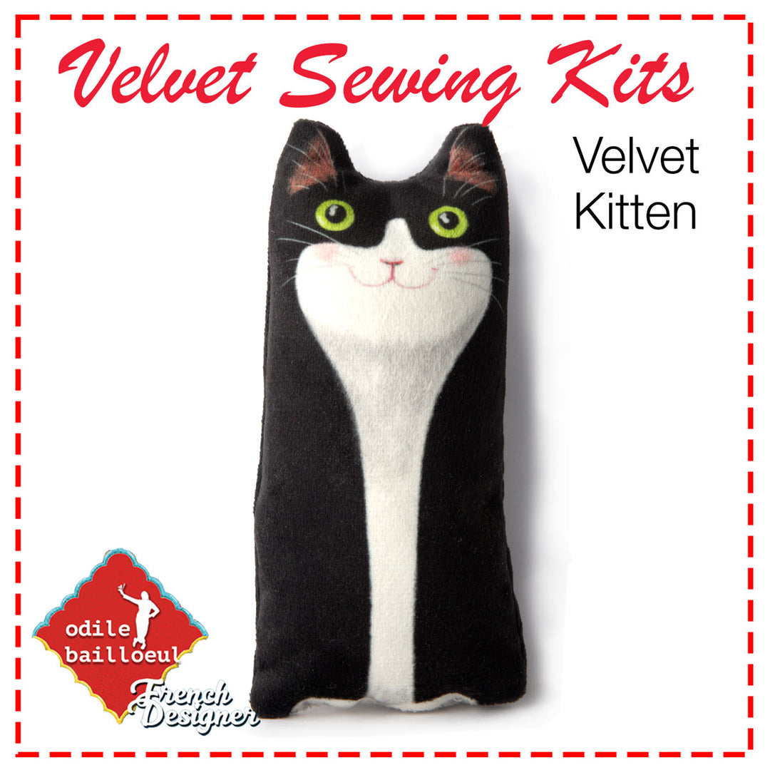 Sewing Kit Velvet 1 Black Kitten