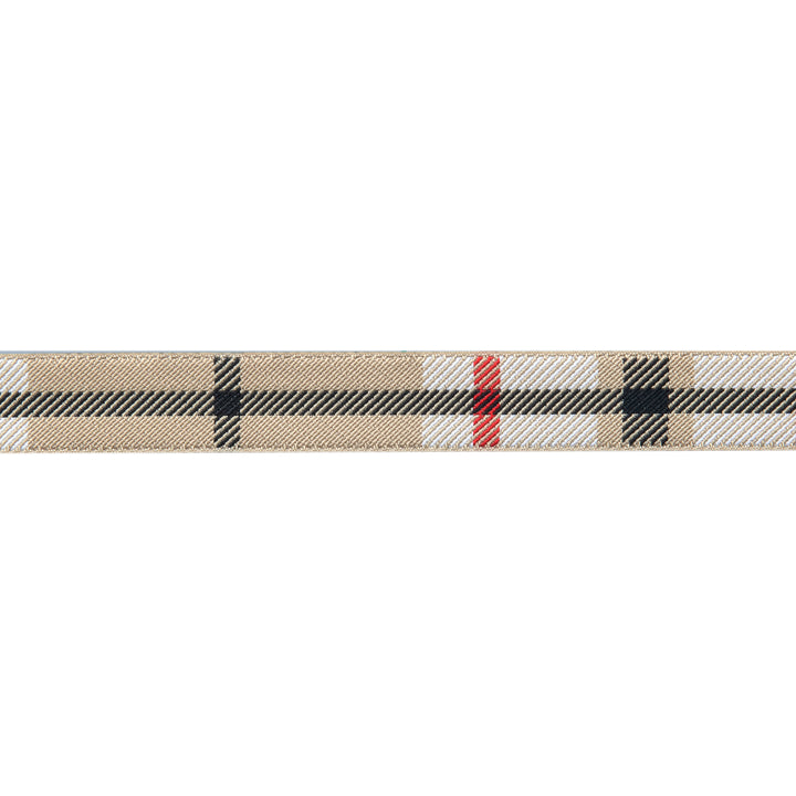 Tan Woven Plaid  - 5/8" -by the yard