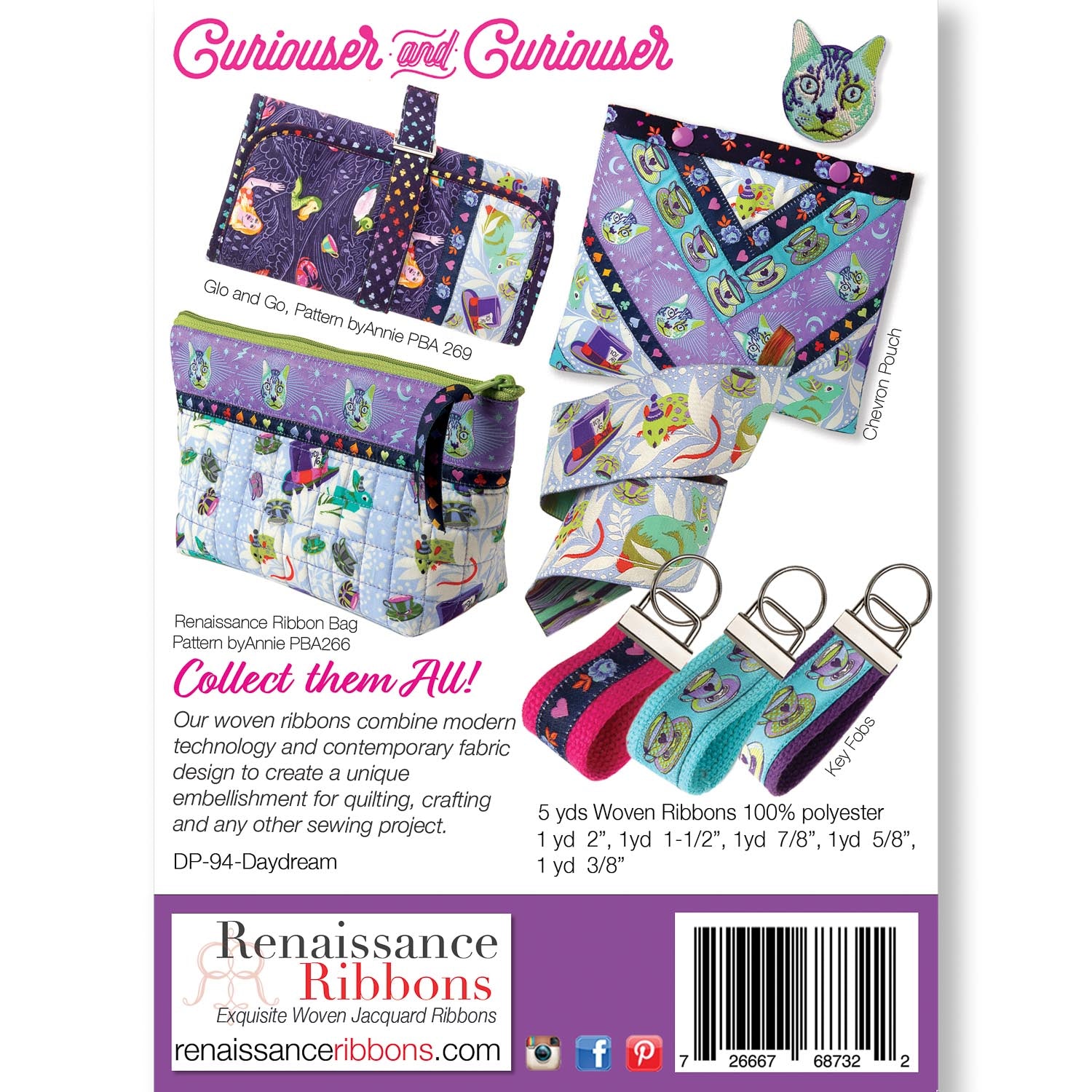 Curiouser and Curiouser Tula Pink Full Ribbon sold Pack