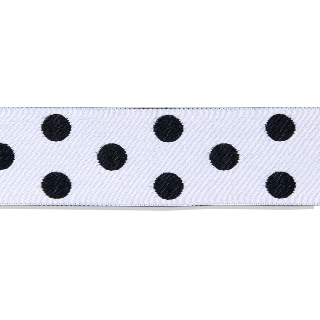 Reversible,1-1/2", Polka Dots in Black & White