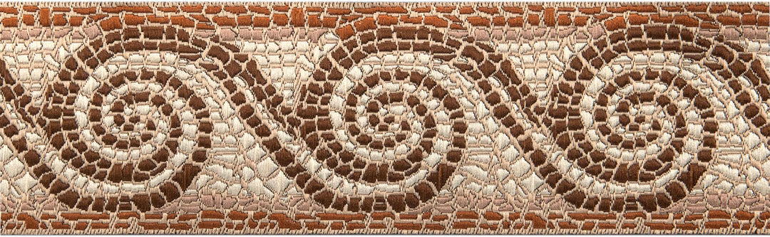 Mosaic Wave on taupe- by the yard