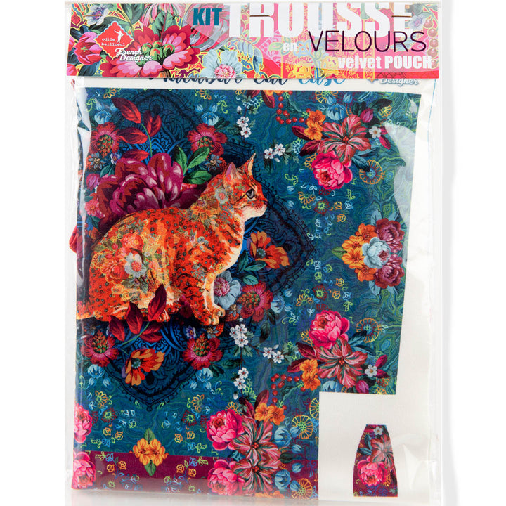 Sewing Kit Velvet- Pouch Malabar cats