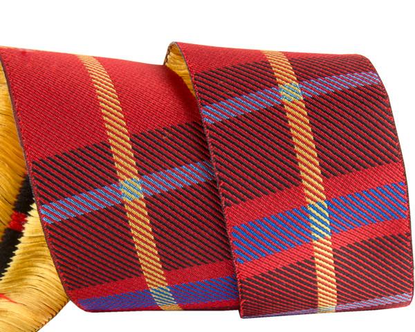 Red Woven Plaid  15yds - 1-1/2"- by the yard