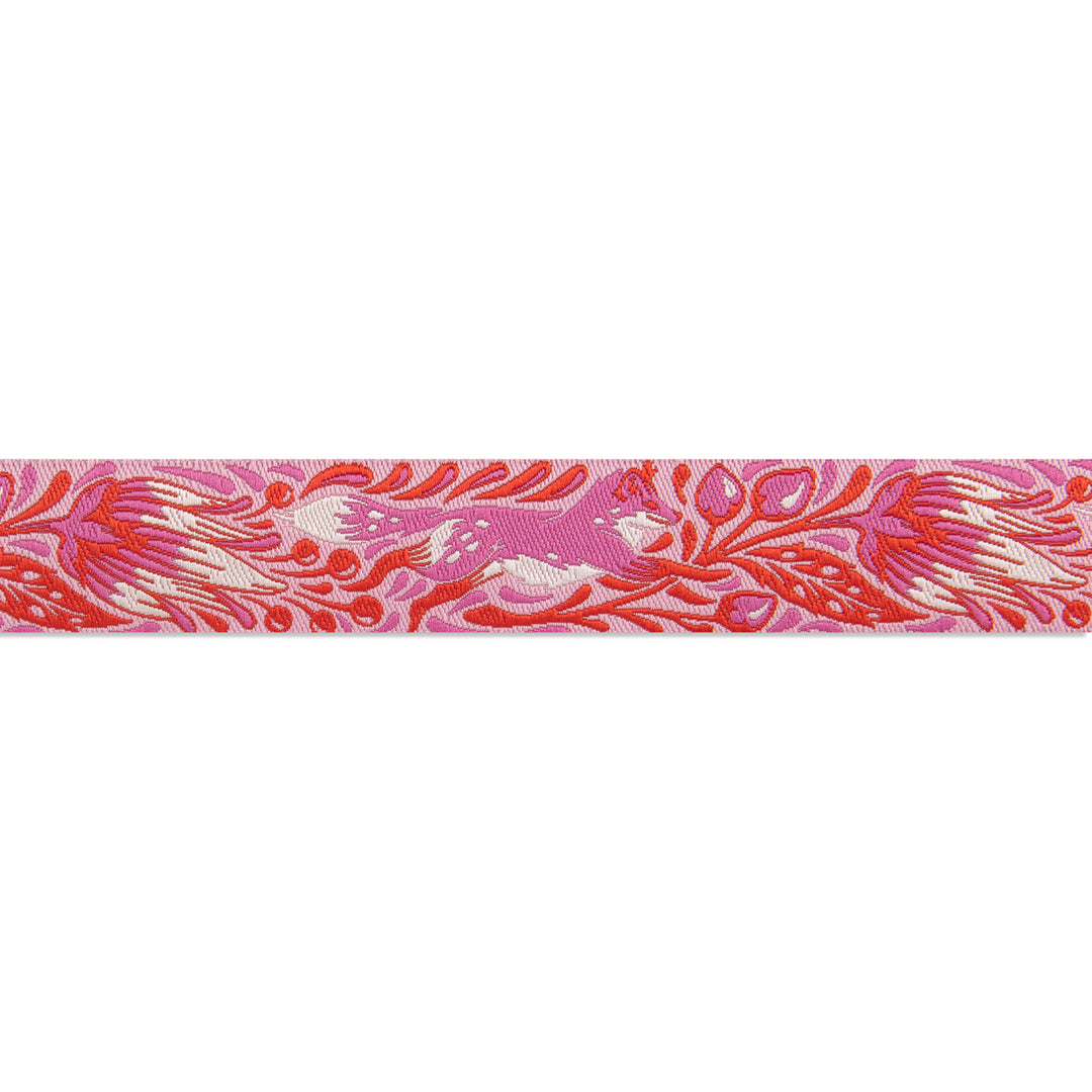 Out Foxed Pink 7/8"-Glimmer Tula Pink Tiny Beasts-by the yard