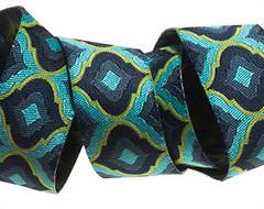Turquoise and Green Lantern Ribbon by Tula Pink - 7/8" -by the yd
