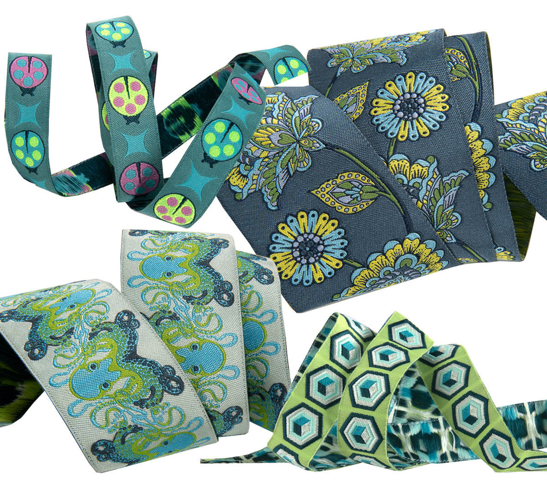Vintage Grey Designer Ribbon Pack - Jacquard Trim - Renaissance Ribbons ...