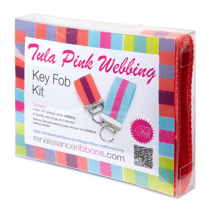 Tula Pink Webbing Key Fob Kit
