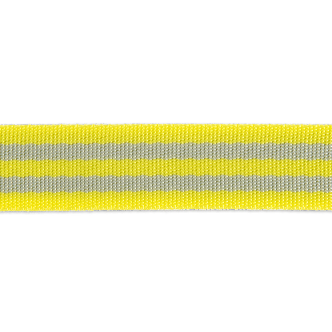 2yd Grey/Neon Yellow- 1"- Tula Pink Webbing
